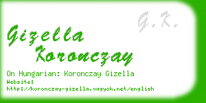 gizella koronczay business card